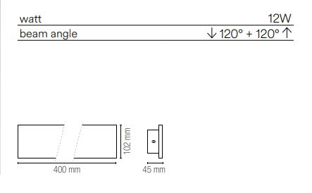 Applique per esterno in cemento bianco IP65 led integrato luce natura 4000°k varie dimensioni PARKER Applique per esterno in cemento bianco IP65 led integrato luce natura 4000°k varie dimensioni PARKER